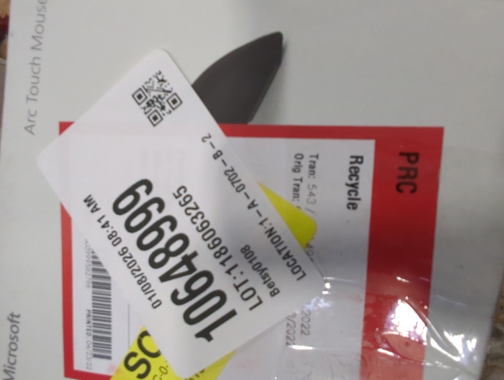 Microsoft Arc Touch Mouse - BlueTrack - Wireless - Radio Frequency - 2.40 GHz - USB 2.0 - 1000 dpi - Touch Scroll - Symmetrical