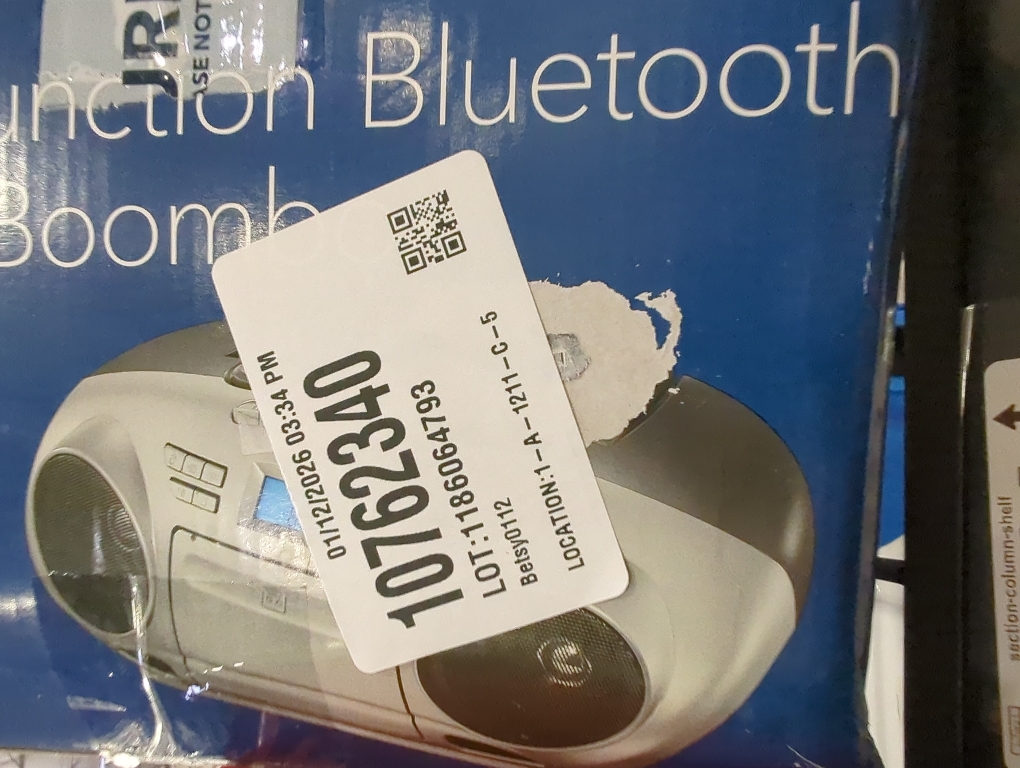 Insignia AM/FM Radio Portable CD Boombox with Bluetooth