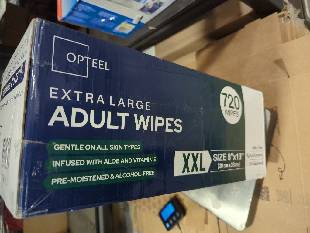 Adult Wipes For Elderly - 8x13 720ct (12 Packs of 60) Huge & Soft Non-Flushable Body Wipes for Adults Bathing No-Rinse - Incontinence Disposable Washcloths, Vitamin E & Aloe Infused Shower Wipes.
