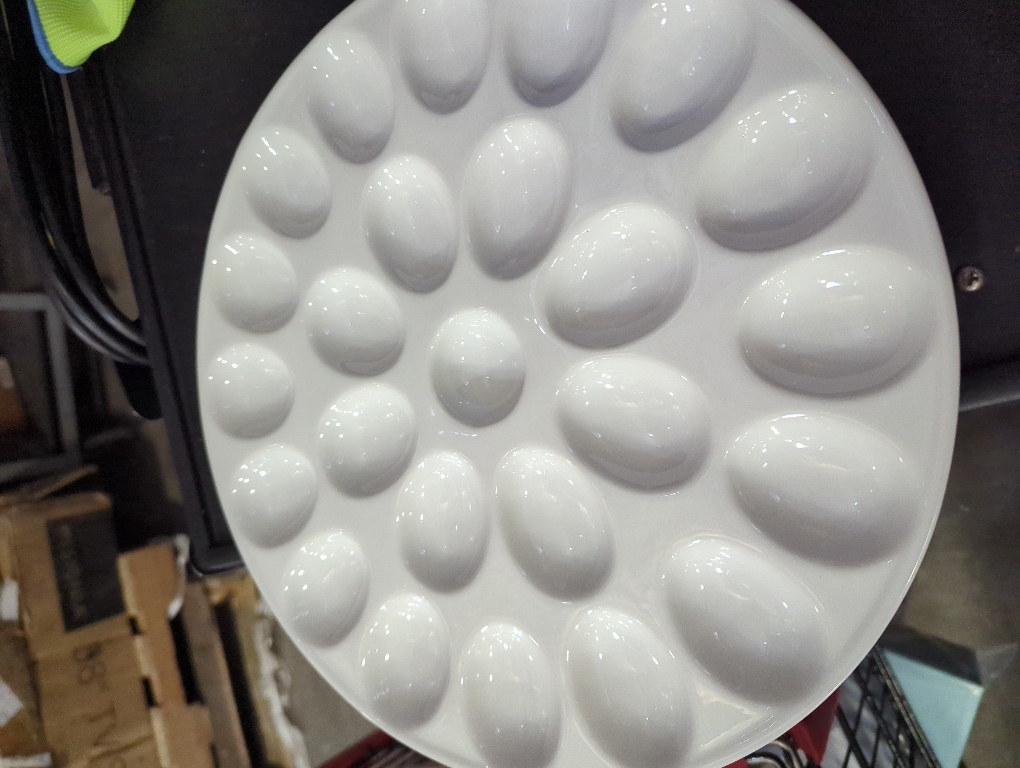 8 PACK Our Table Simply White Egg Platter