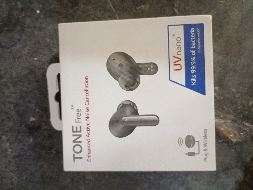 LG TONE Free FP9 Plug and Wireless True Wireless Bluetooth UVnano Earbuds, Black