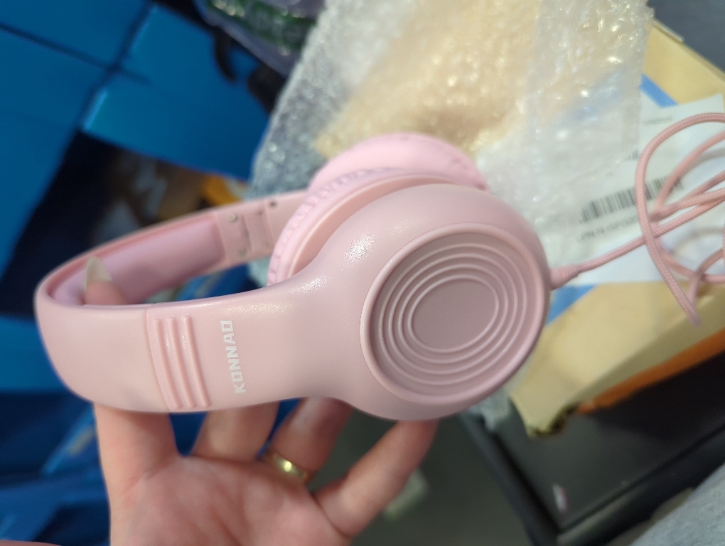 Upgrade USB Type C Kids Headphones, Wired Headphones for Kids with Microphone for Boys Girls, Adjustable 85dB/94dB Volume Limited (Pink)