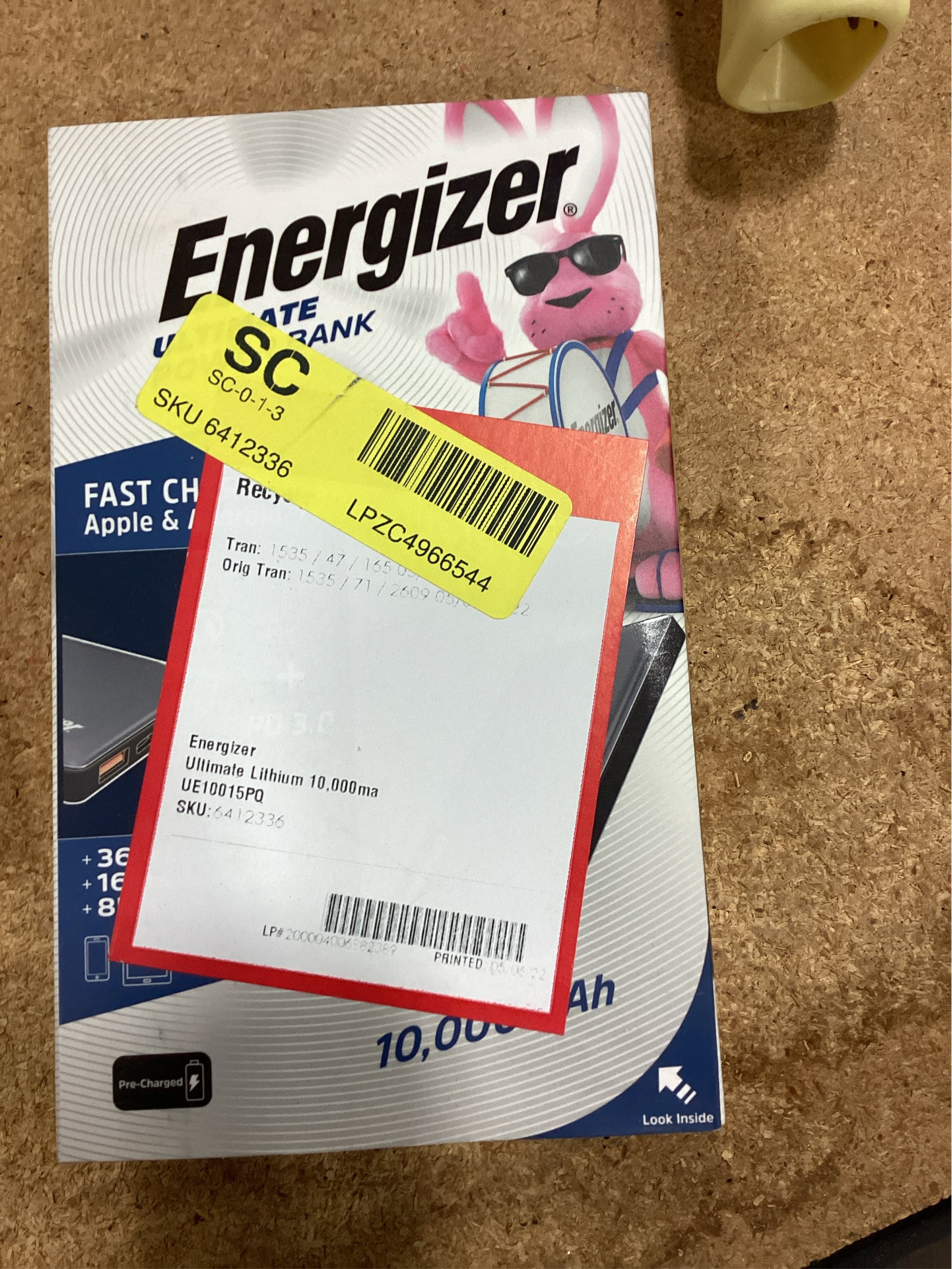 Energizer - UE10015PQ Ultimate Lithium 10,000mAh 18W Fast Charge Portable Charger/Power Bank QC 3.0 & PD 3.0 for Apple, Android & USB Devices - Gray