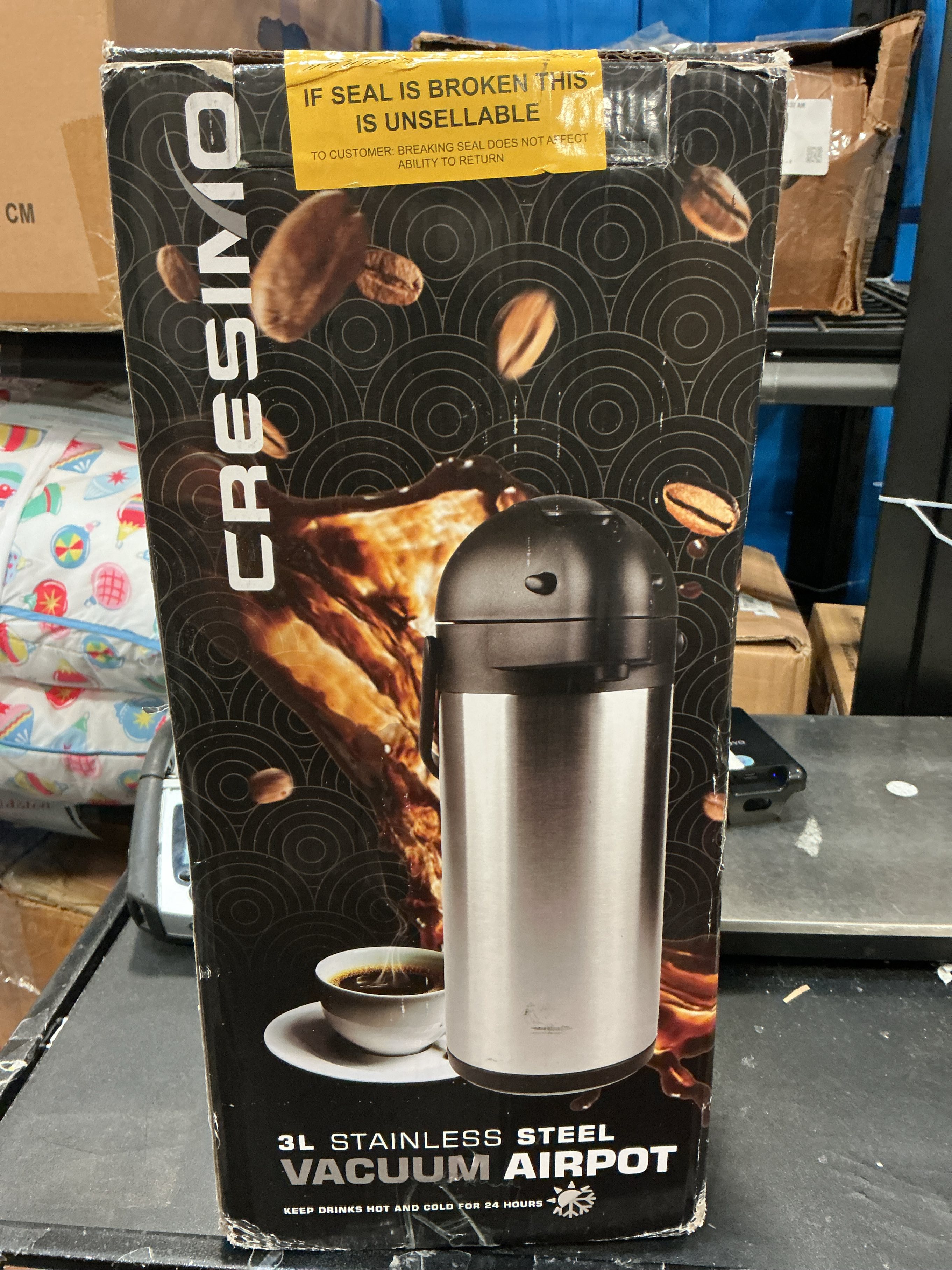 Cresimo 3 Liter Stainless Steel Thermal Airpot and Thermos