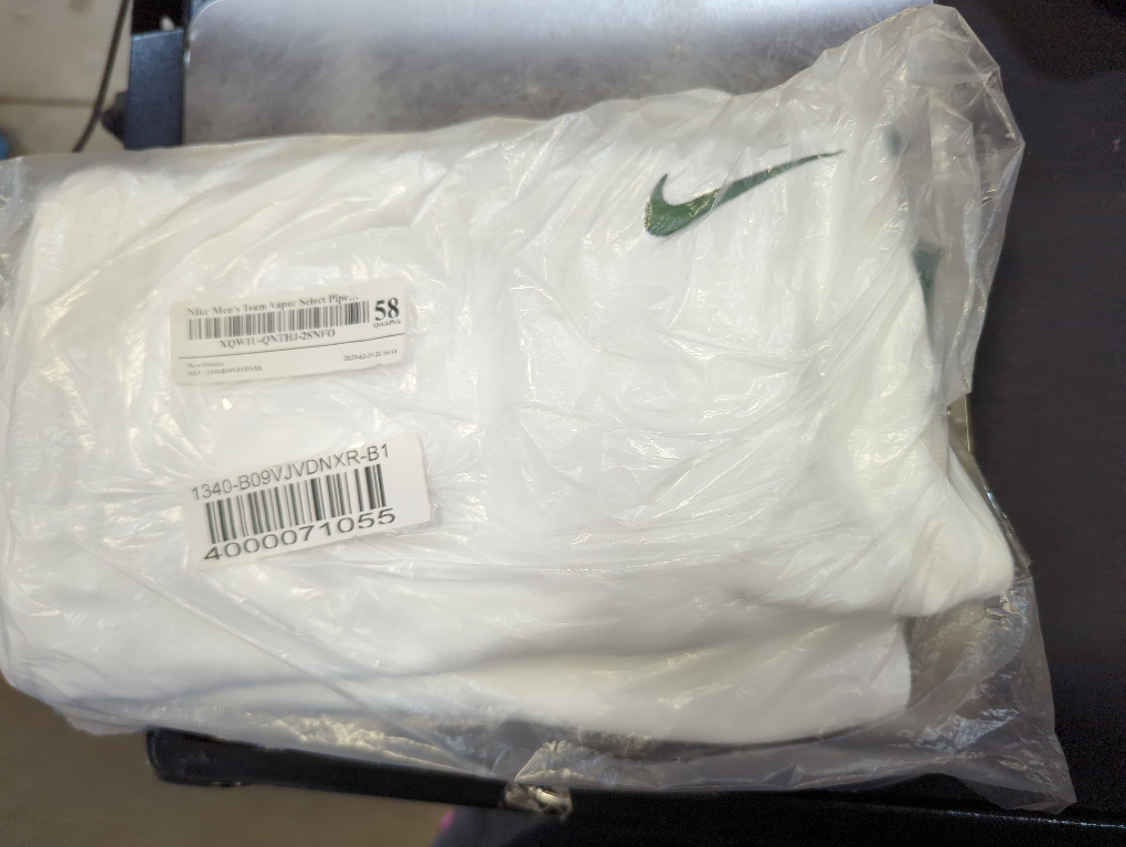 Size XXL Nike Mens Team Vapor Select Piped Pants, White/Scarlet, XX-Large
