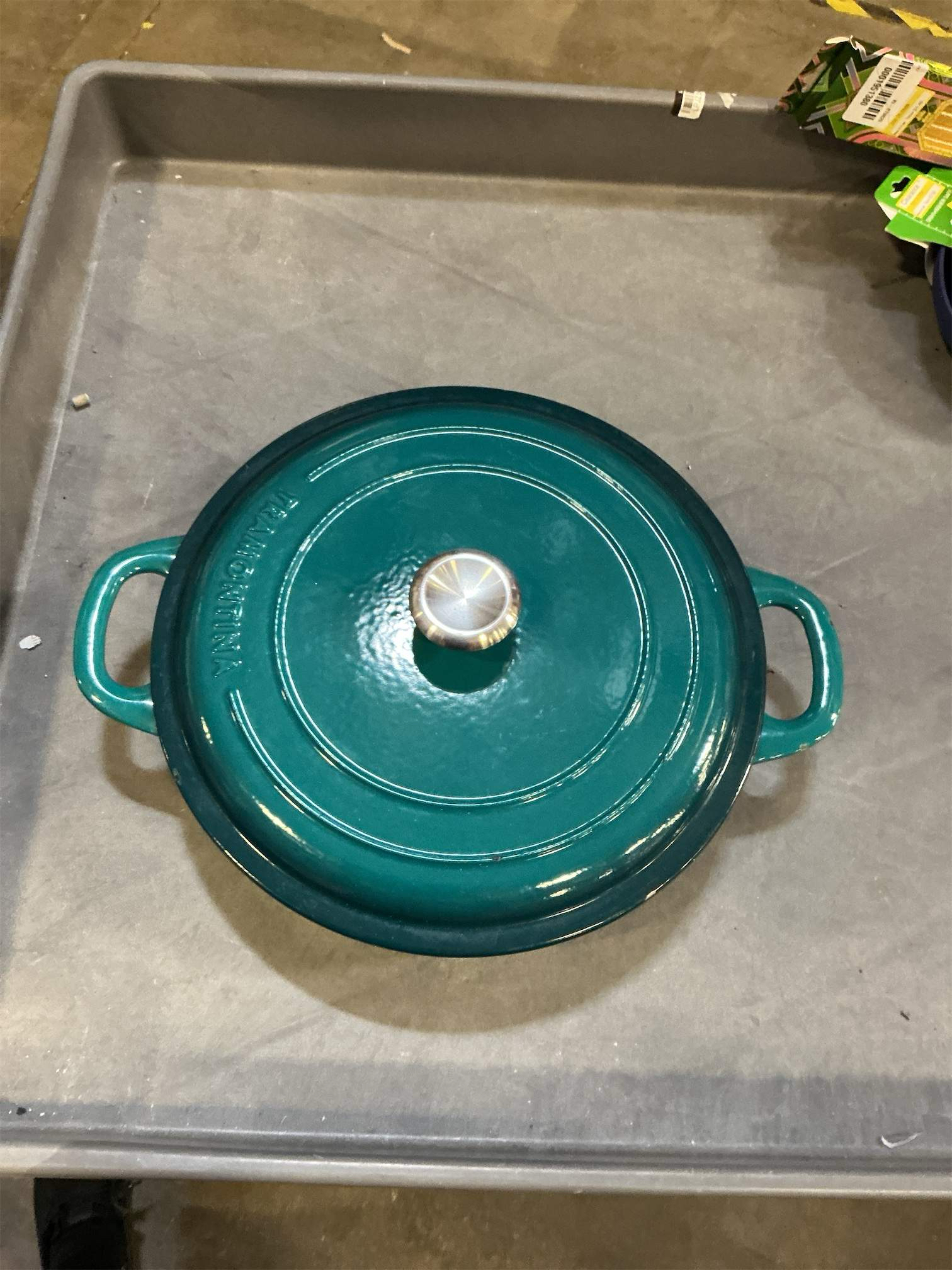 Tramontina Enameled Cast Iron 7-Quart Covered Round Dutch Oven (latte)