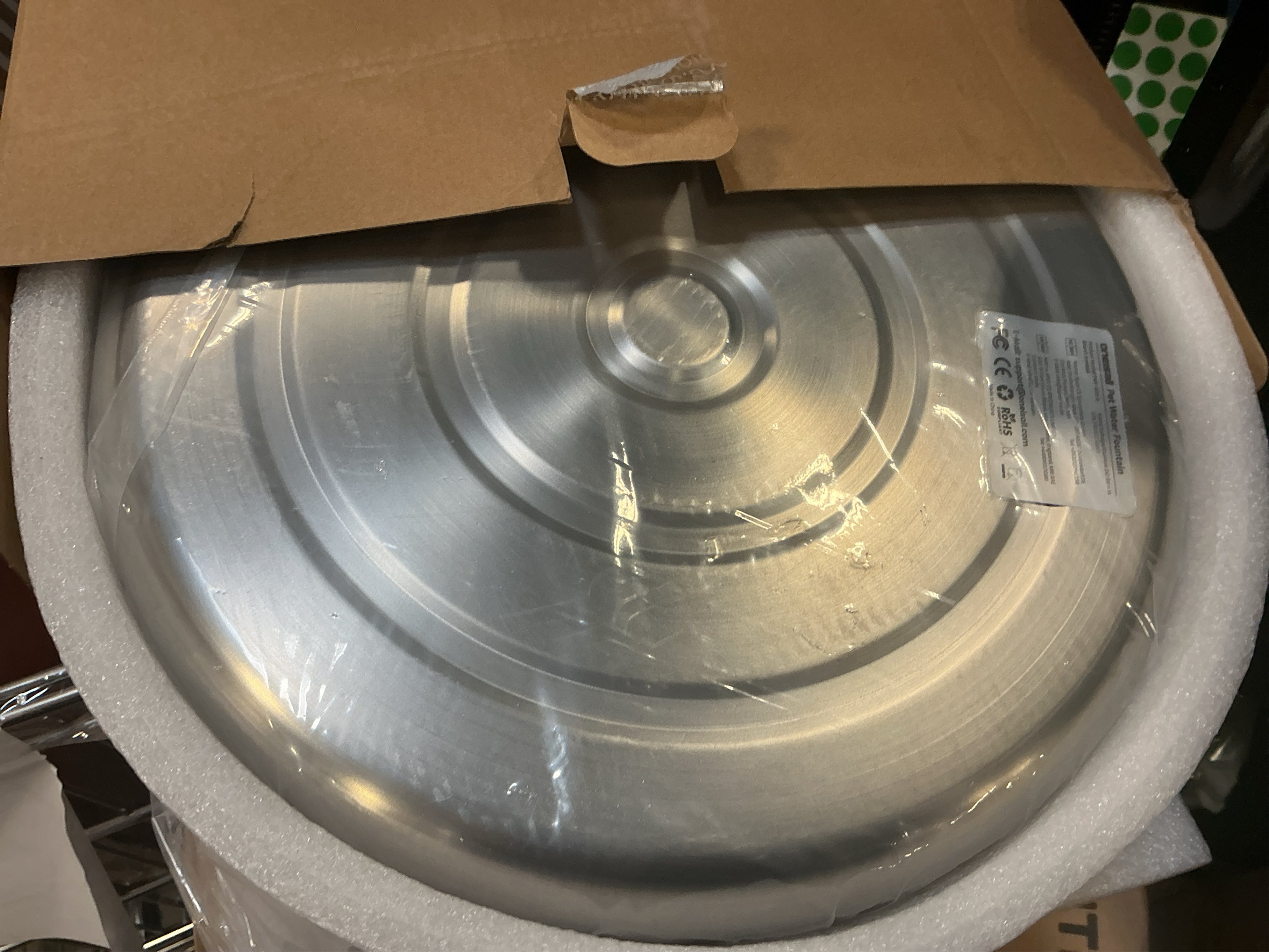 oneisall Dog Water Fountain, 7L/230oz/1.8G Quiet Dog Fountain Water Bowl, Stainless Steel Dog Water Fountain with Visual Water Level&Triple Filtration for Large Medium Small Breed Dogs Pets