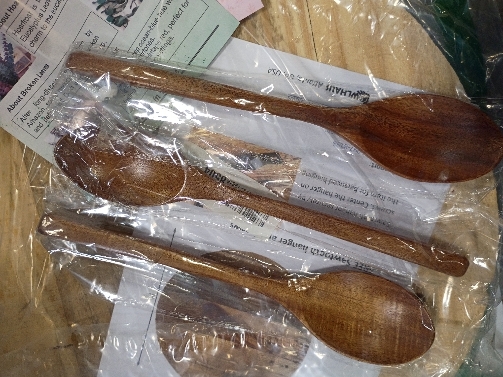 3 Korean Wooden Spoons for Eating, ADLORYEA 3 Pieces Small Wood Spoons