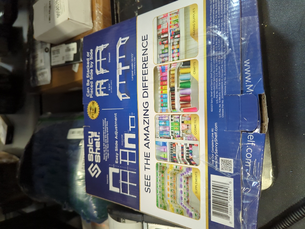 Spicy Shelf Premium – Expandable 2-Tier Spice Rack Organizer for Cabinets & Pantry – Adjustable Stackable Kitchen Seasoning Organizer – Strong Non-Slip Cabinet Organizer for Spices, Bottles & More