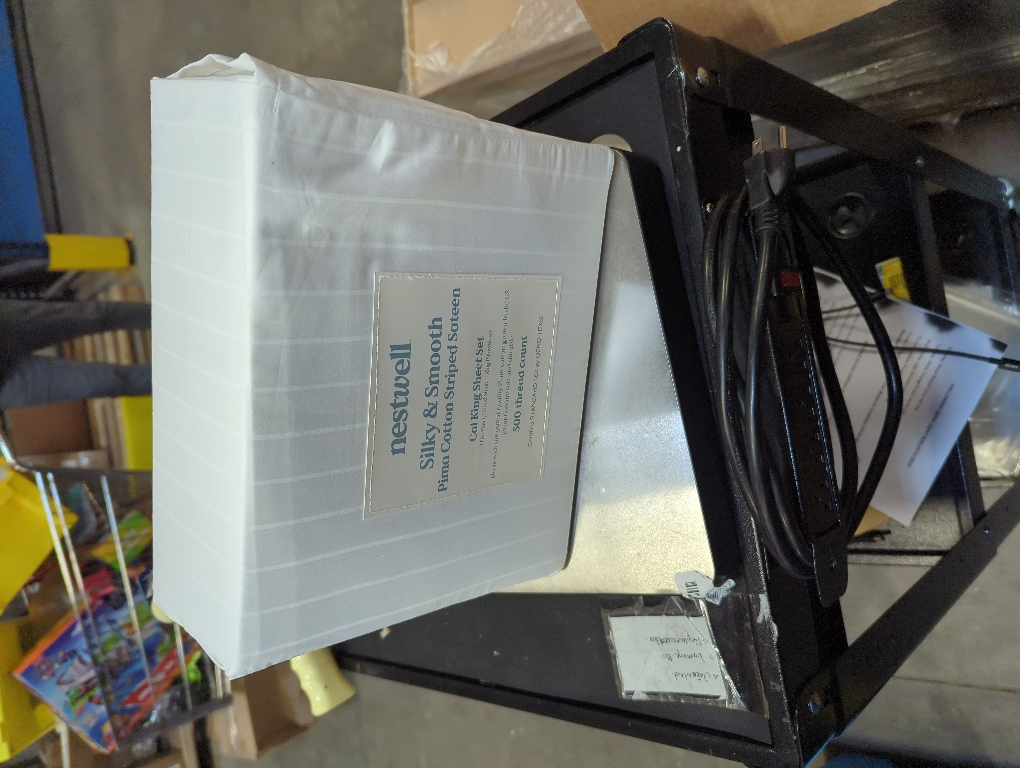 Nestwell Pima Cotton 500-Thread-Count California King Sheet Set in White Stripe