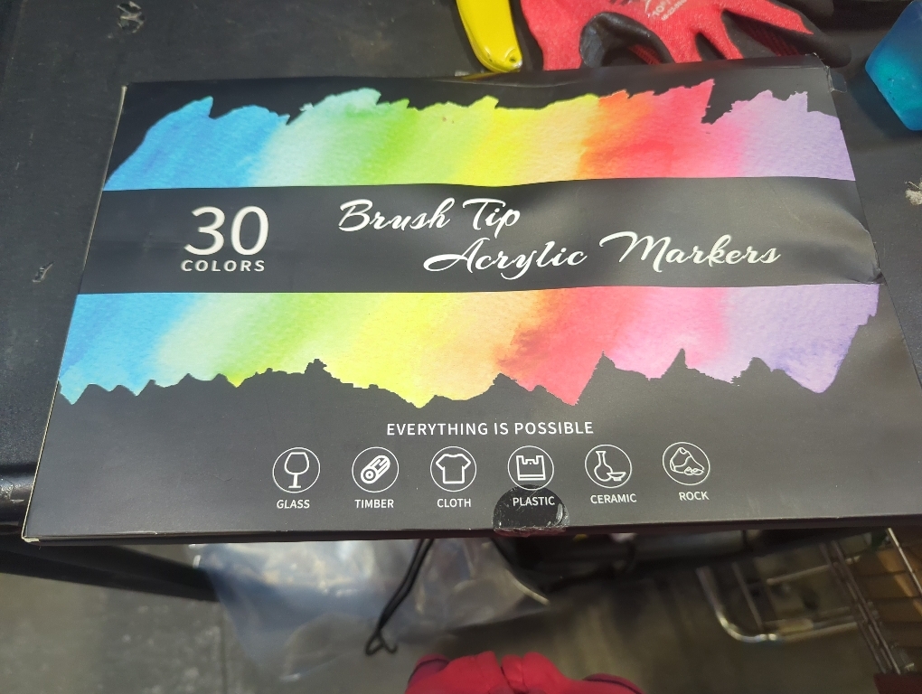 30 Colors Dual Tip Acrylic Paint Markers,Fine Tip and Brush Tip Permanent Acrylic Paint Pens For Rock Painting, Canvas, Wood, Glass, Ceramic, Fabric, Plastic, Egg, Scrapbook,Art Painting Supplies Kit