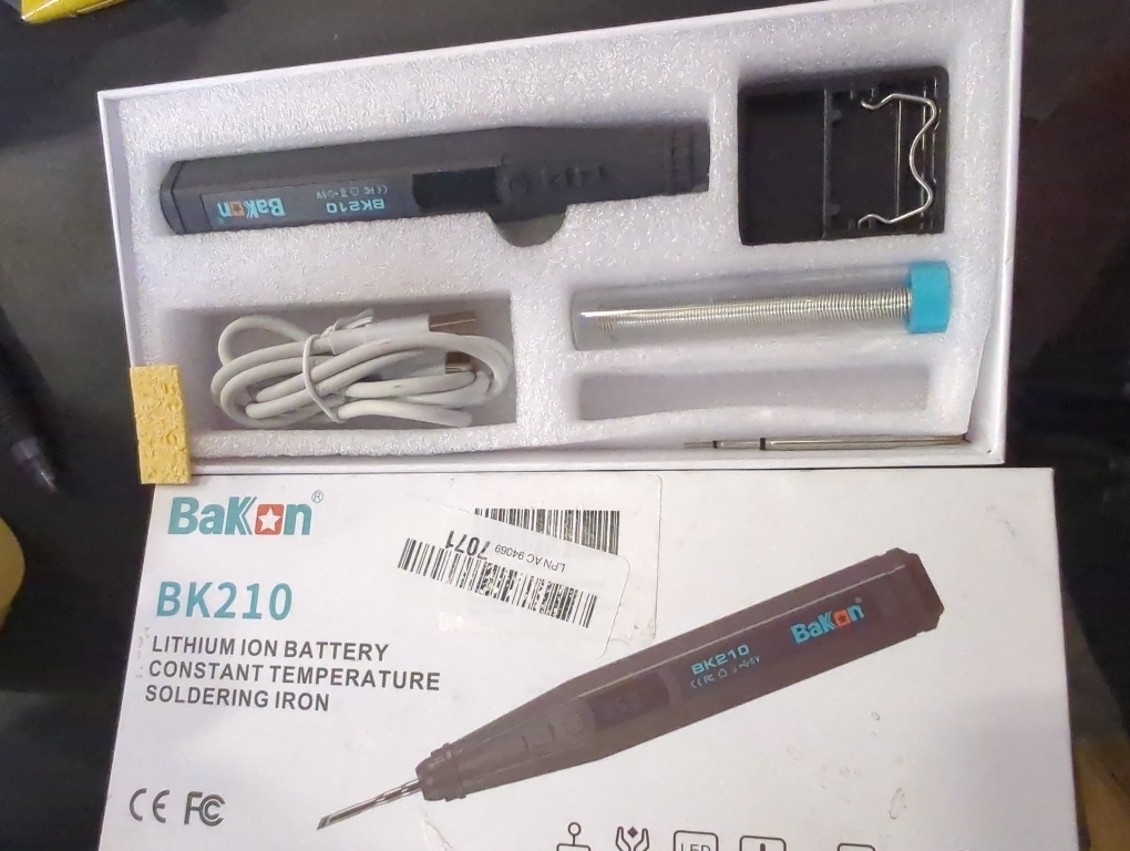 BK210 Cordless Soldering Iron, Portable Solder Iron Kit, Micro Soldering Kit & Battery Powered Soldering Pen, Usb-Type-C Port, Lcd Digital (BK210-2024)