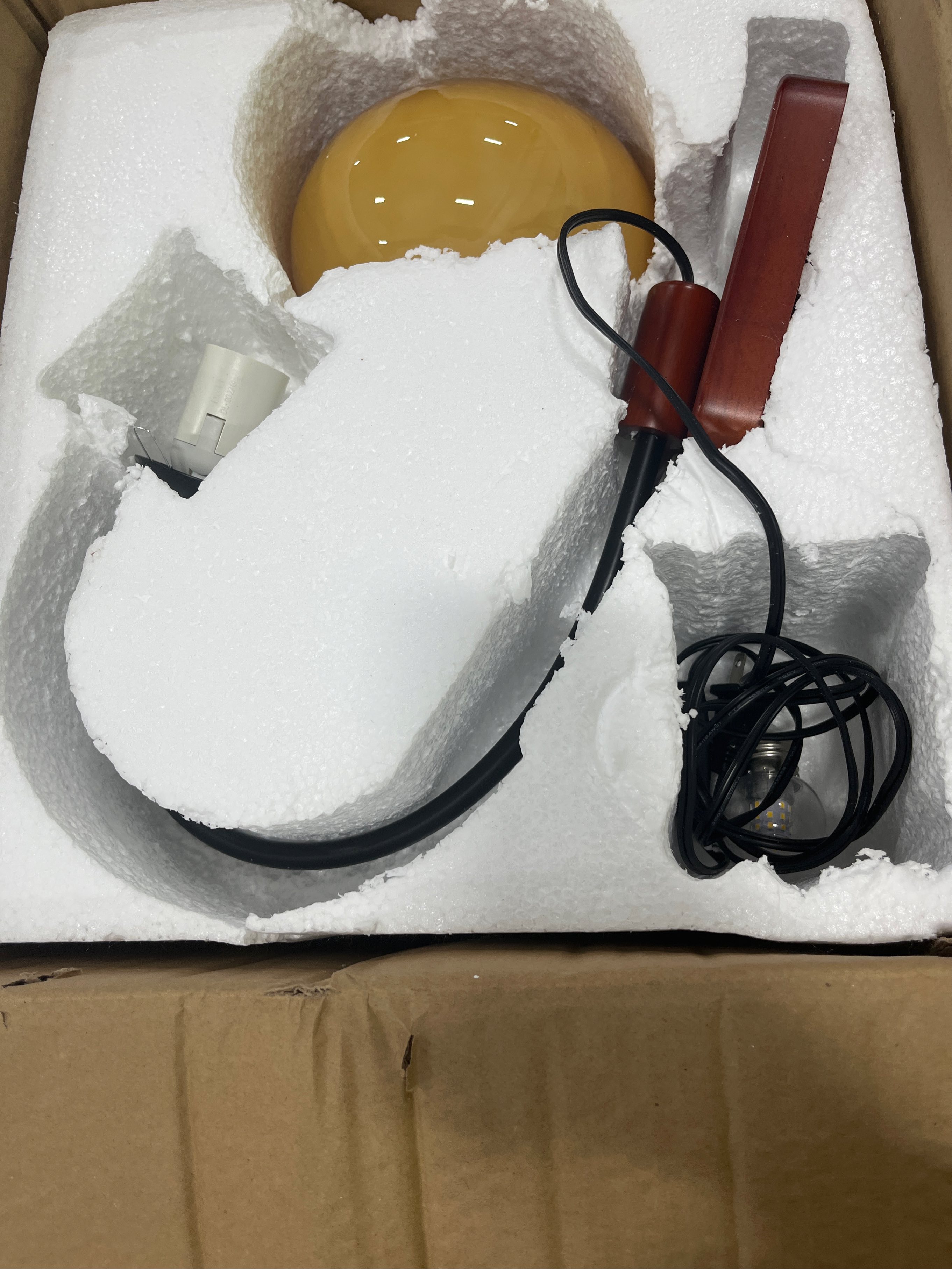 Modern Decoration Wall Sconce Mid Century with White Milk Glass Vintage Industrial Wood Wall Light Hardwired Smoke Grey Amber Farmhouse Reading Wall Lamp for Bedroom Living Room Bedside (no test)