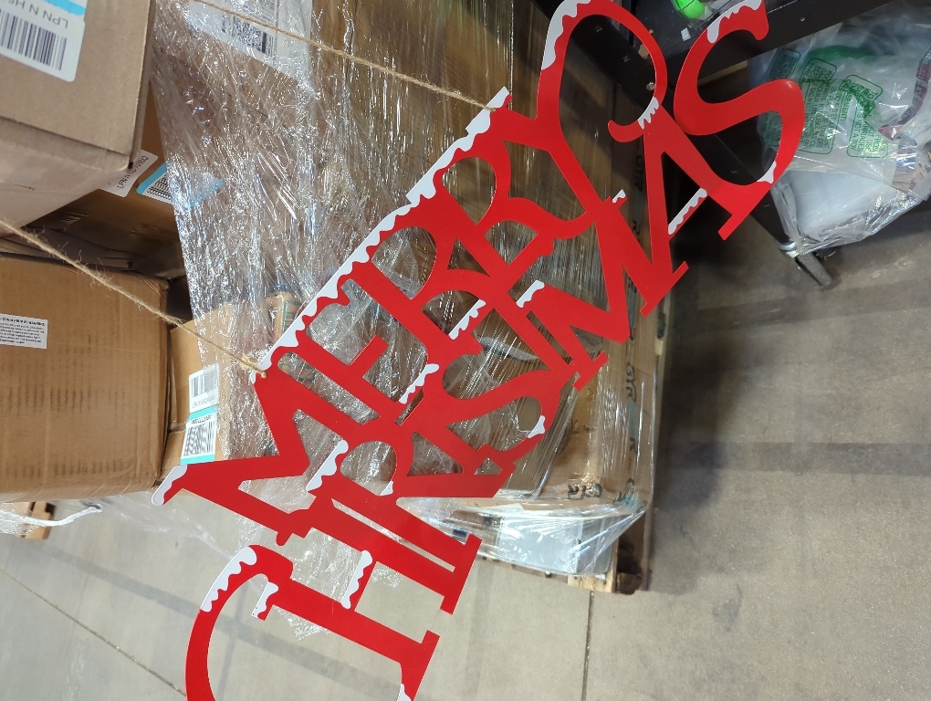 Chunful 36 Inch Large Snowy Metal Merry Christmas Wall Sign Xmas Hanging Door Sign 3D Red Merry Christmas Cutout Letter Decorative for Xmas Wall Indoor Outdoor Living Room Yard Supplies