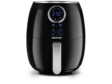 Gourmia GAF575 5-Quart Digital Air Fryer - No Oil Healthy Frying - 12 One-Touch Cooking Functions - Guided Cooking Prompts - Easy Clean-Up - Recipe Book Included