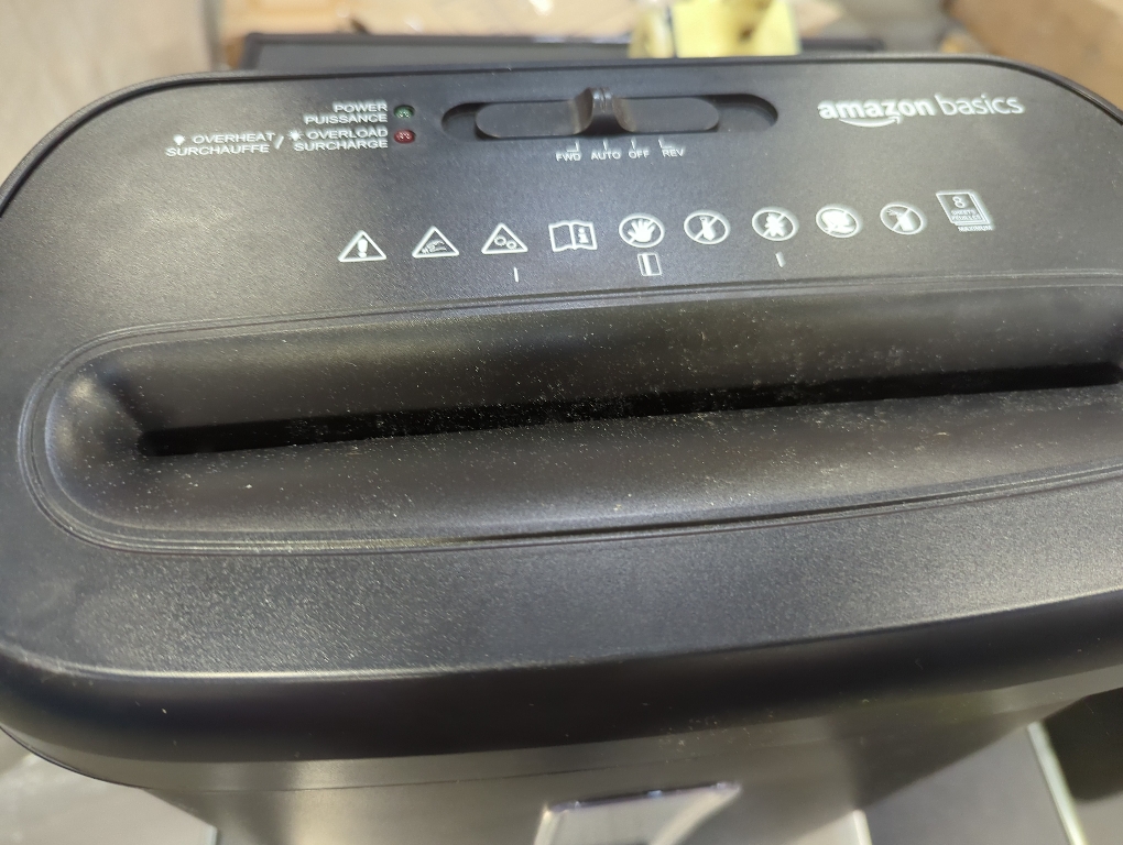 Amazon Basics 8-Sheet Cross Cut Paper Shredder and Credit Card Shredder - Black