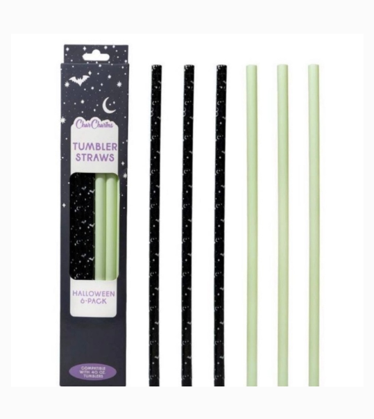 CHAR CHARMS, HALLOWEEN STRAWS 6PK