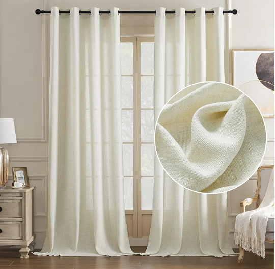 Phoenigon White Curtains Large