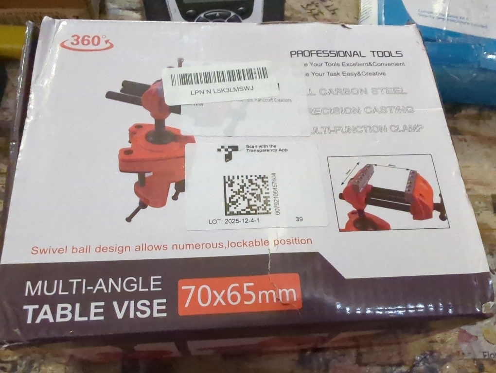 MAXMAN Clamp Bench Vise with Post Universal, Woodworking Vise, 360° Heavy Duty Cast Steel, Table Clamp Vise with Swivel Base for Workbench DIY Projects, Handcraft Creations