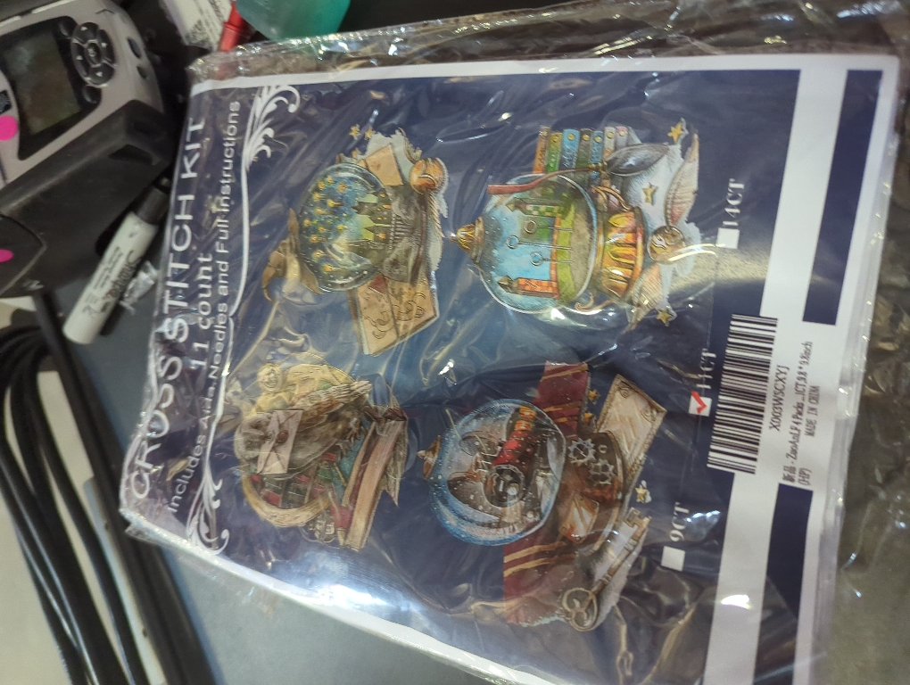 ZuoAnLF 4 Packs Stamped Cross Stitch Kits for Adults,Stamped Cross-Stitch Needlepoint Counted Kits Beginners,Embroidery Kit Arts and Crafts for Home Decor 11CT,9.8 * 9.8inch (HP)