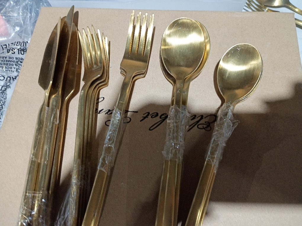 Silverware Set, 20 Piece (Gold, 20 pieces for 4)