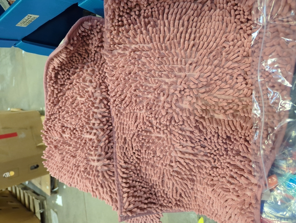RUN HELIX Bathroom Rugs Sets 2 Piece Thick Absorbent Chenille Bath Rug Set Non Slip, Soft Shaggy Bath Room Floor Mats for Bathroom, Machine Washable, Misty Rose
