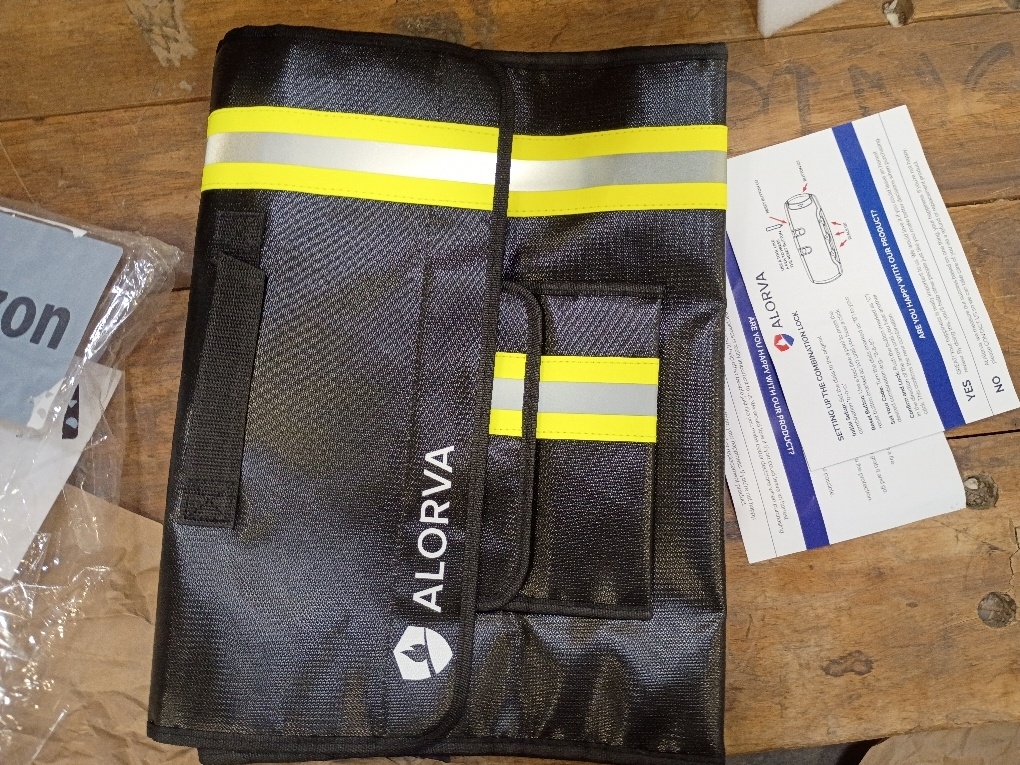 Upgraded Fireproof & Waterproof Document Bag – Lockable 17”x 12”x 5” with Wallet Protector - Reflective to Find Fast at Night – Shield Documents & Valuables from Fire & Water - Firefighter Designed