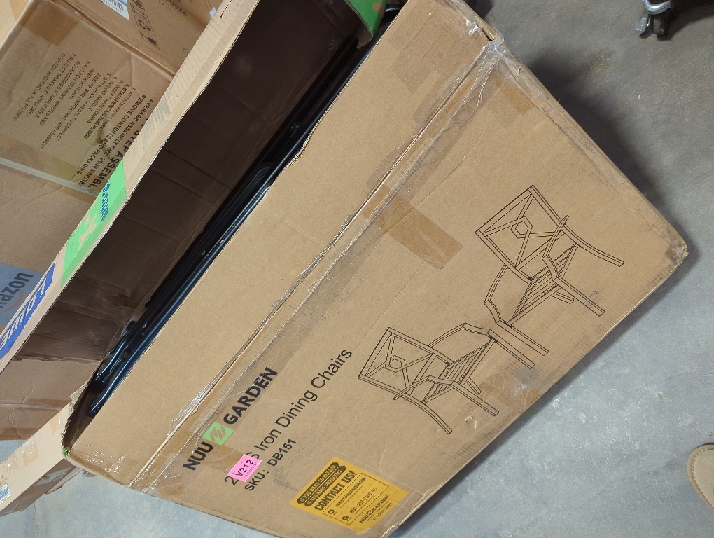 2-Piece Metal Patio Furniture Set, Outdoor Chairs Set of 2 Stackable Dining Chairs & Sillas para Patio Exterior, Black Garden Chairs for Porch