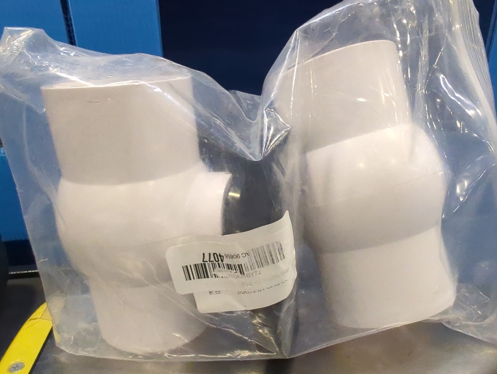 FANOVO 2 inch PVC Ball Valve, 2pcs Slip PVC Shut Off Water Valves with Double Socket Full Flow Port, Schedule 40 Plastic Control Valve, Using for Commercial、Swimming Pool, Irrigation System