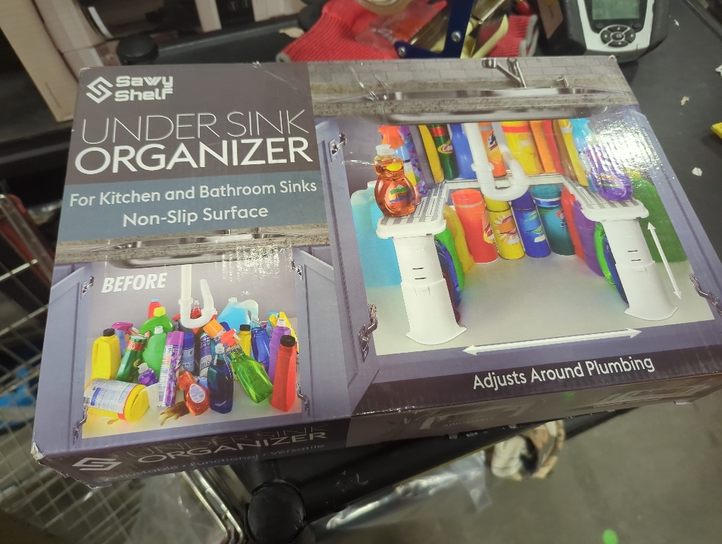 Expandable Under Sink Organizer and Storage I Bathroom Under the Sink Organizer Kitchen Under Sink Shelf I Cleaning Supplies Organizer Under Sink Storage I EXPANDABLE HEIGHT DEPTH & WIDTH