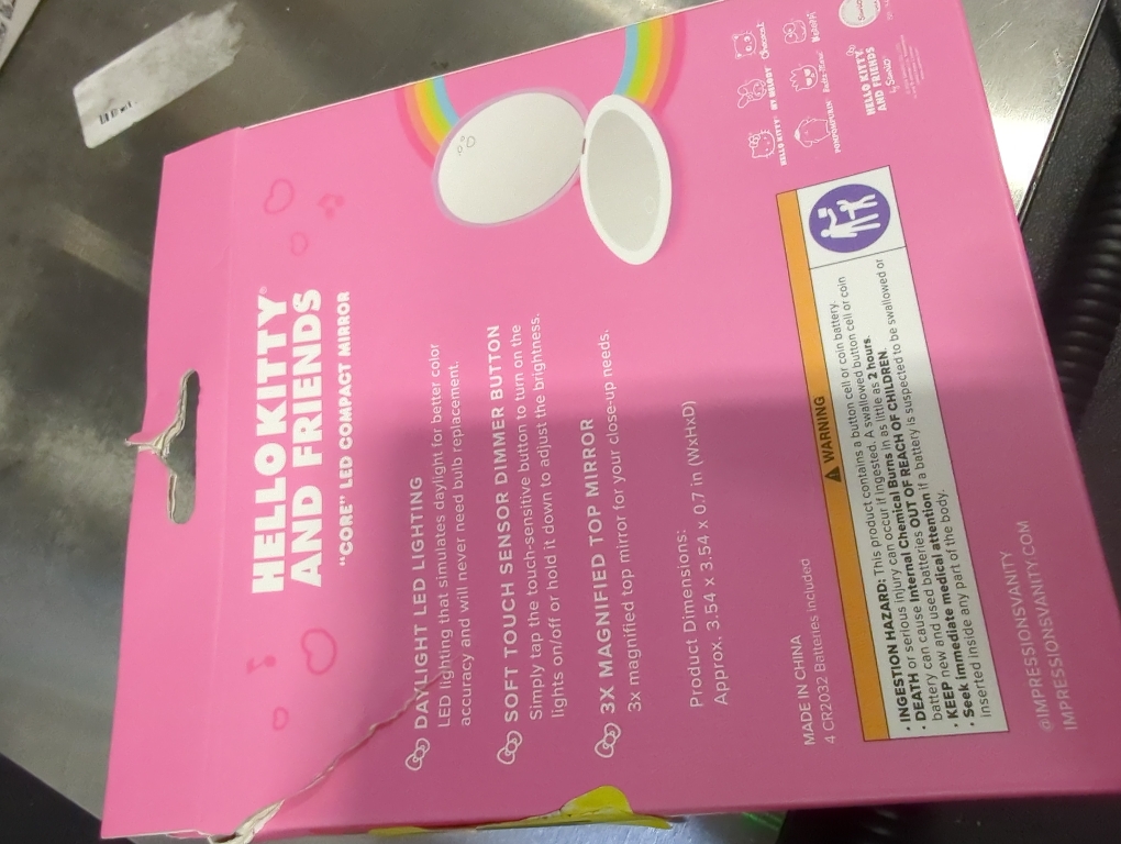 Hello Kitty and friends compact mirror with LED light