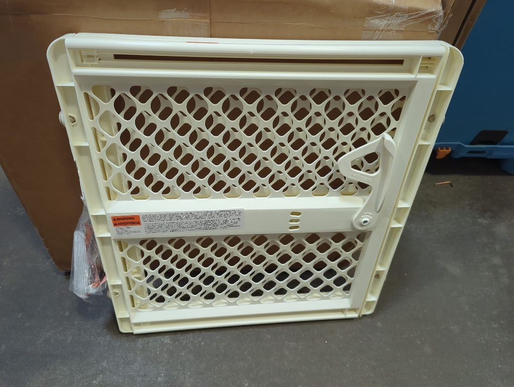 Toddleroo by North States - Supergate Ergo Baby Gate: Plastic Baby Gate for Stairs & Doorways - Adjustable Indoor Safety Gate - Ivory