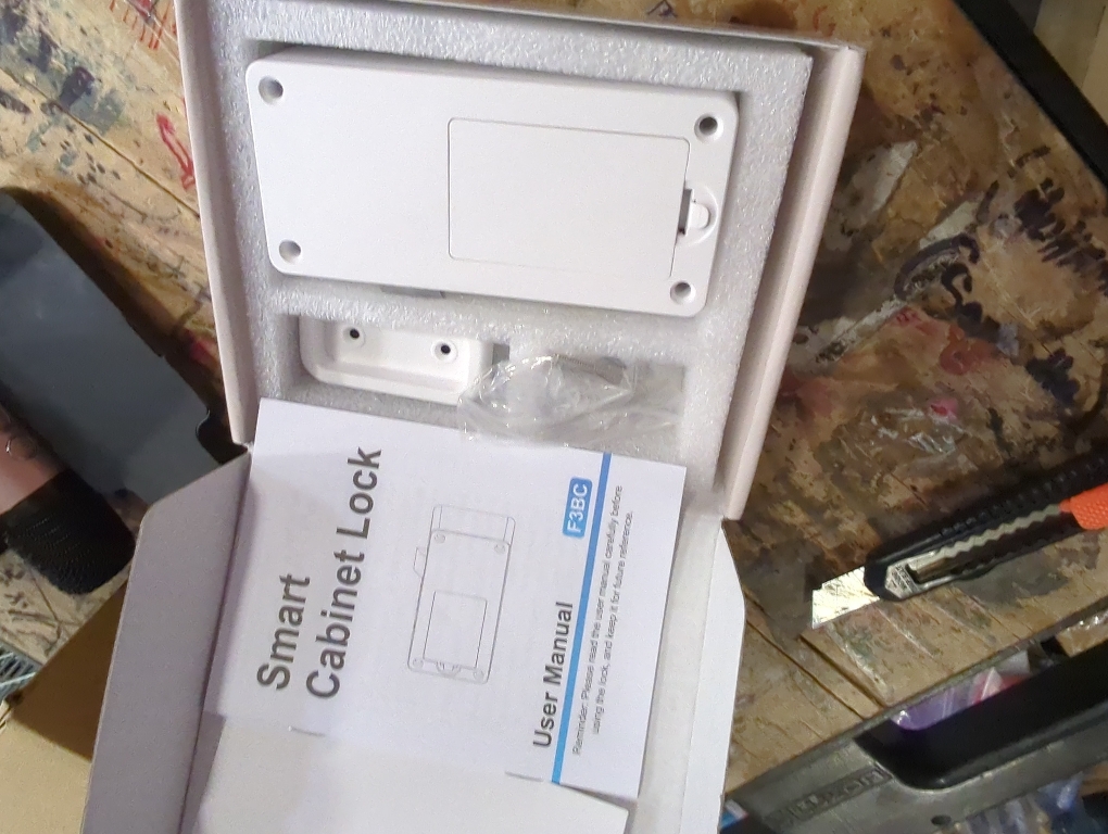 Anweller Smart Cabinet Lock, Hidden No Drill Adhesive Baby Proofing Child Proof Drawer Locks, Keyless RFID Bluetooth Cabinet Locks for Adults File Kitchen Cupboard Closet Liquor - White