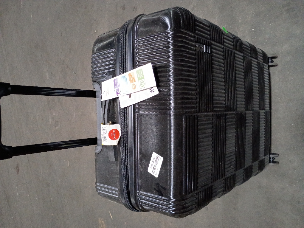 American Tourister NXT Hardside Large Checked Spinner Suitcase - Blackout: 8 Wheels, ABS Shell