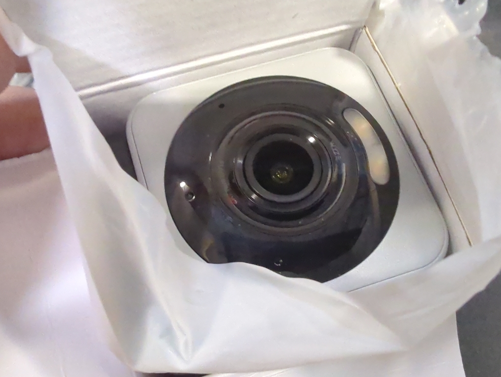 Color Grey Wyze Cam V4 Plug-in Indoor and Outdoor Smart-Enabled Security Camera