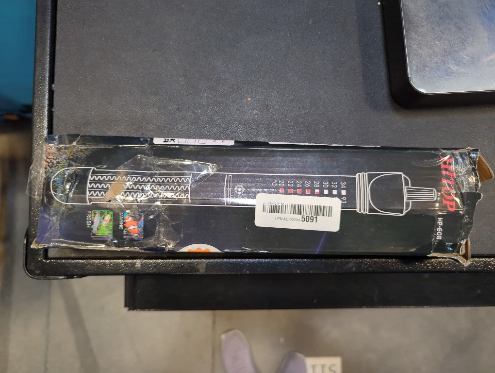 HITOP 25W 50W 100W 200W 300W Adjustable Aquarium Heater, Submersible Fish Tank Heater Thermostat with Suction Cup (50W)