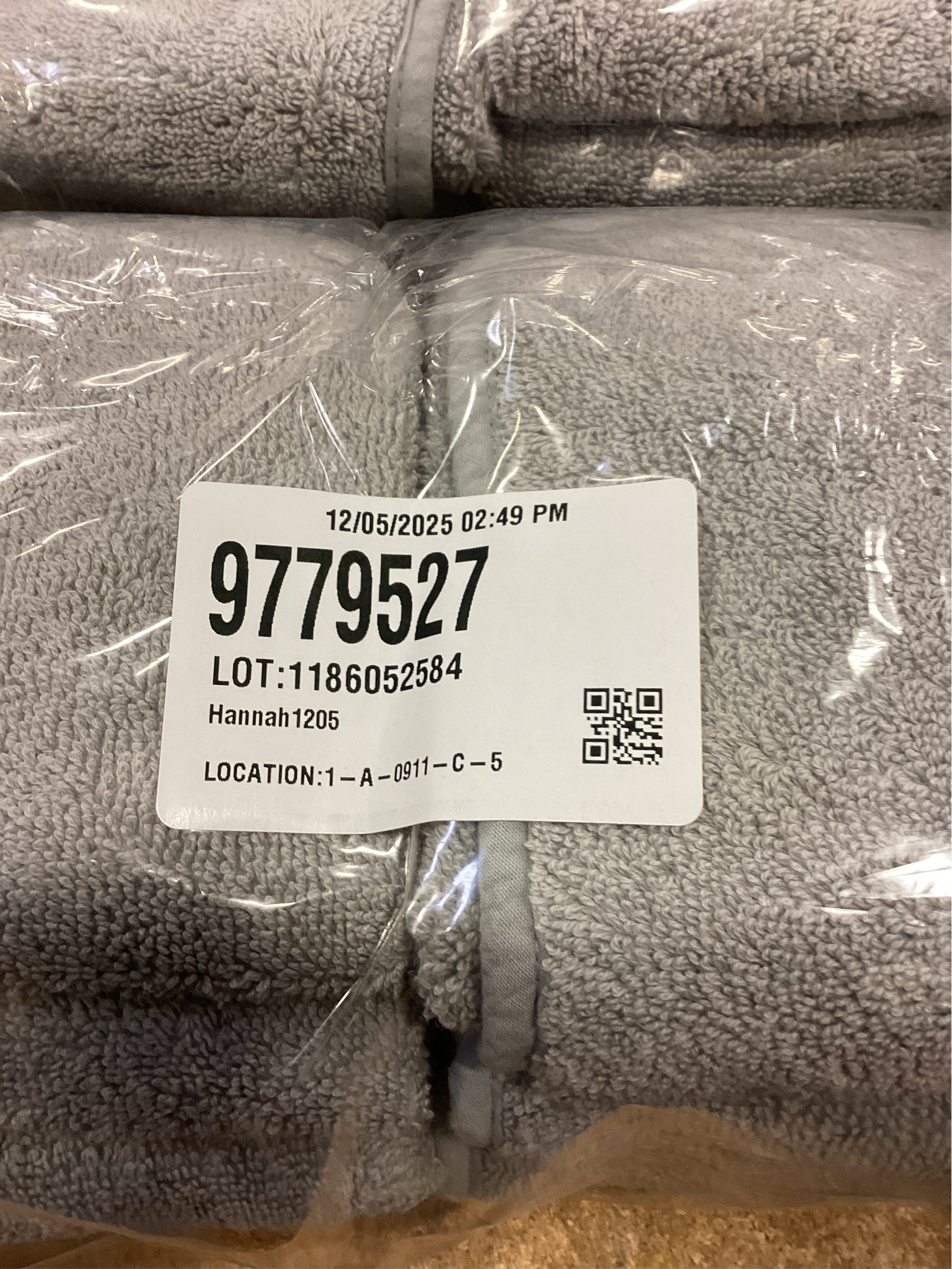 Haven Turkish Cotton Washcloth in Harbor Mist Grey Pack of 6