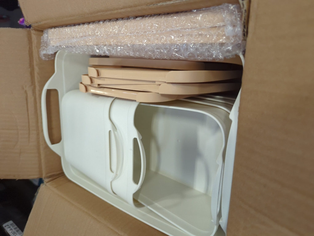 8 Packs Plastic Storage Bins with Lids Storage Organizing Containers Decorative Storage Boxes with Lids for Shelves Closet Desktop Playroom Classroom Office Drawers,White