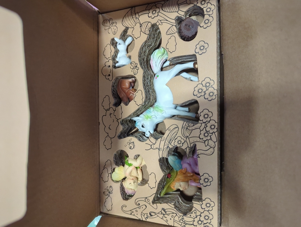 WILD PIXY Baby Miniature Fairy Garden Set – Springtime Fairy Accessories Kit with Gorgeous Fairies and Animals, Indoor/Outdoor Figurines in Designer Gift Box, Perfect for Garden Decor