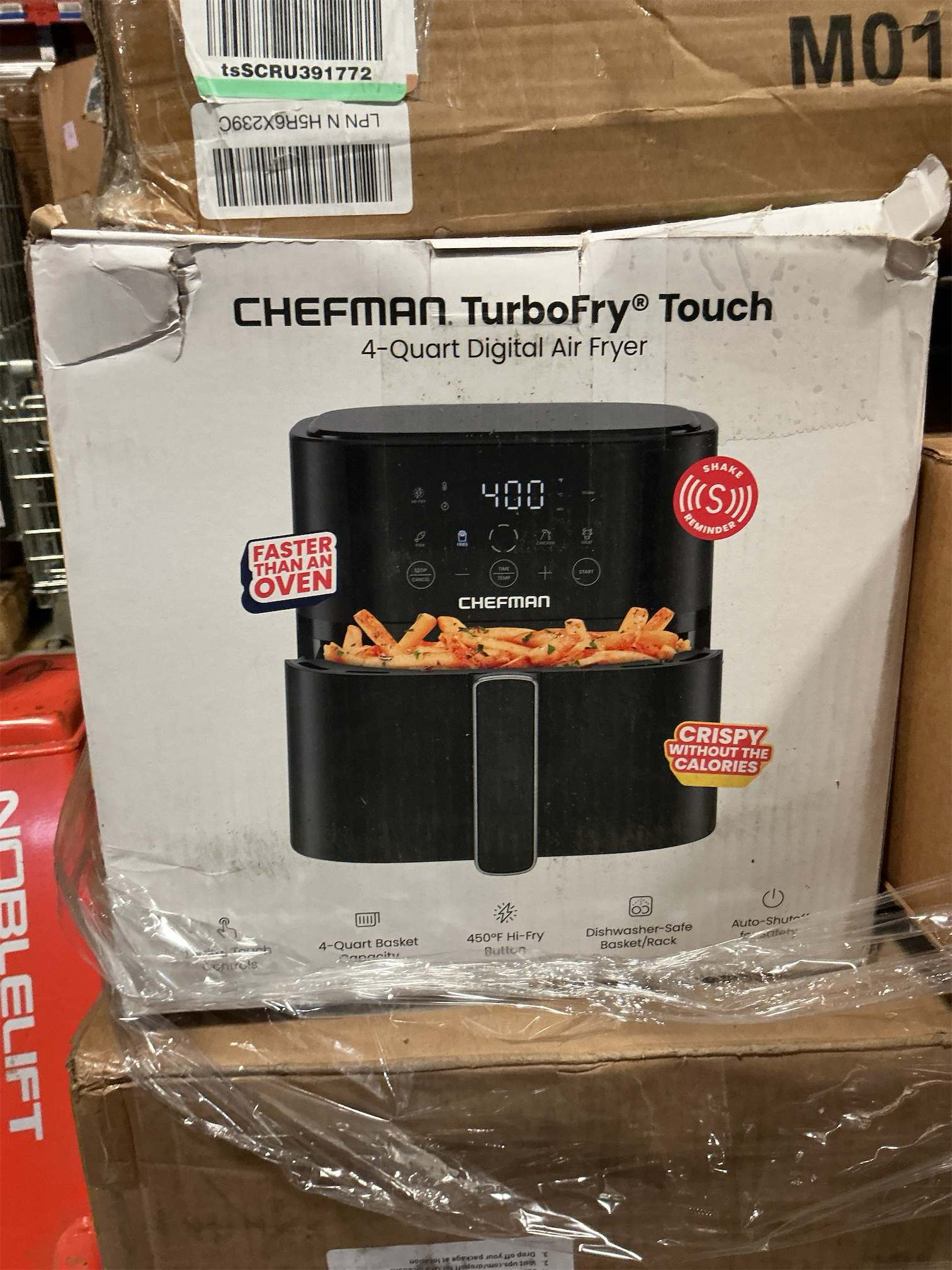 Chefman Air Fryer – 4 QT Compact Airfryer for Quick & Easy Meals in Minutes, Features Hi-Fry Technology for Extra Crisp, Touchscreen Controls with 4 Presets, Nonstick & Dishwasher Safe Basket - Black
