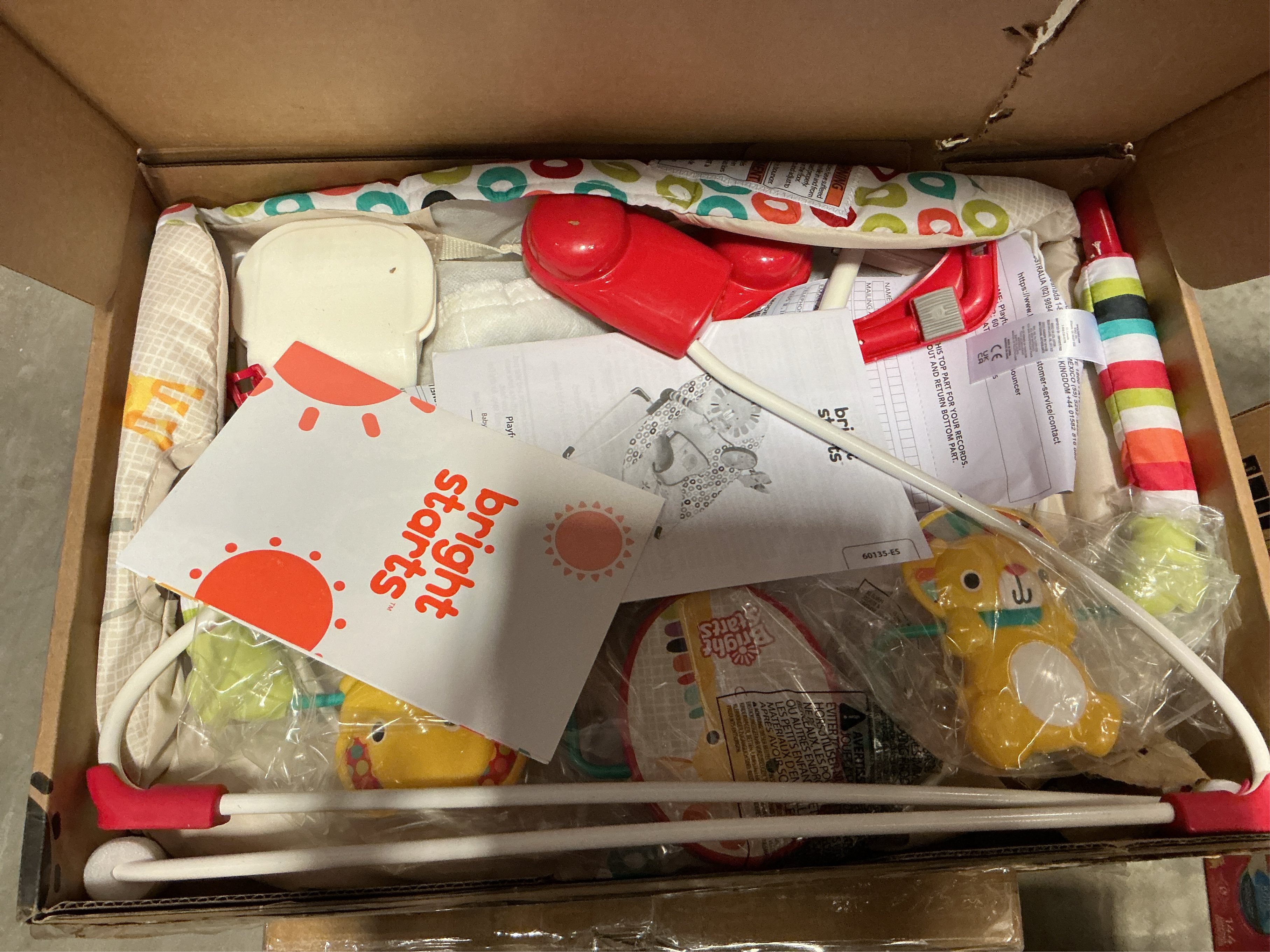 Bright Starts Portable Baby Bouncer Soothing Vibrations Infant Seat with Removable-Toy-Bar, 0-6 Months 6-20 lbs (Playful Pinwheels)