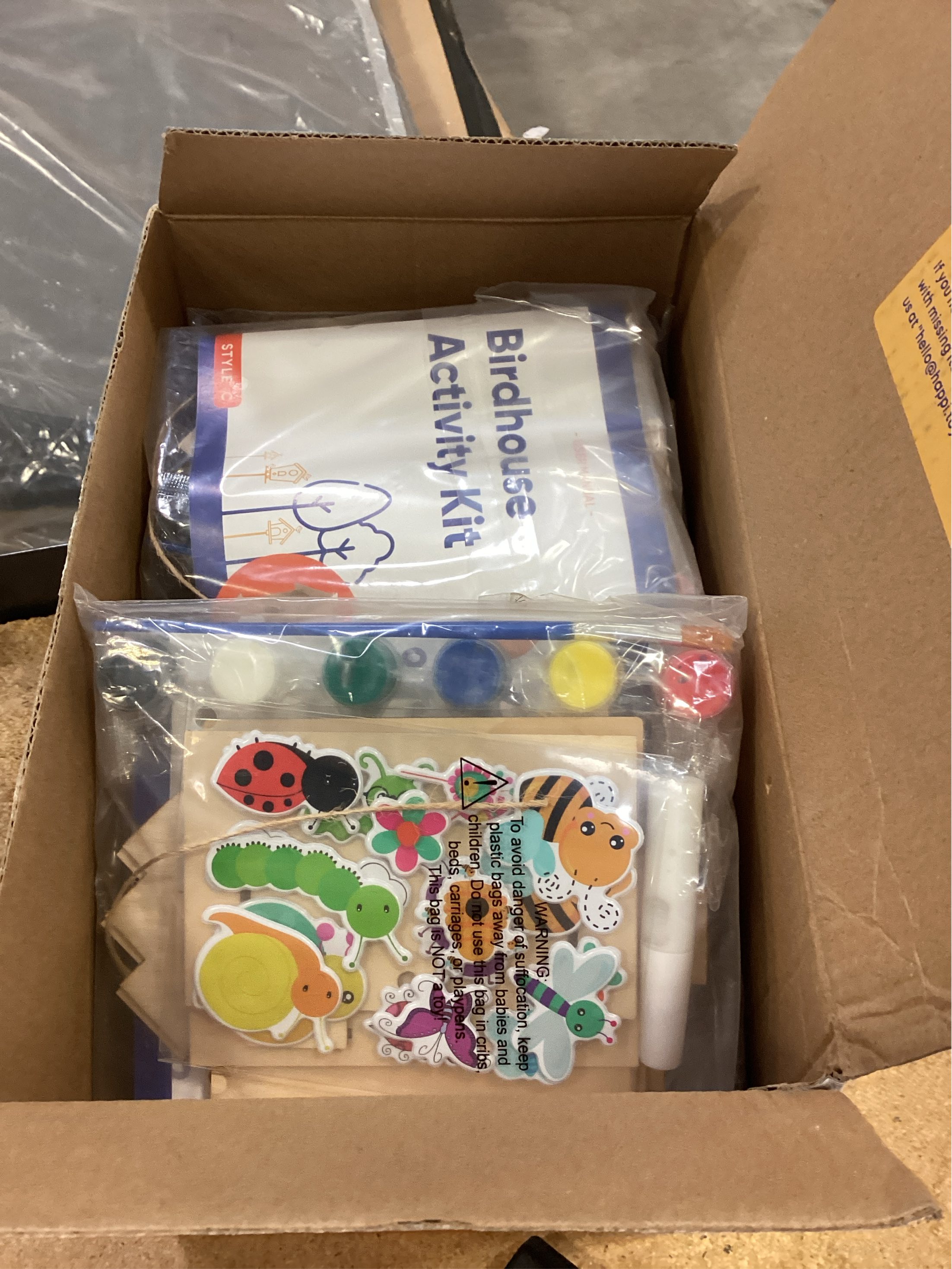 Birdhouse Kit - 15 Unfinished Wood Bird Houses for Children to Paint - Wood Craft Project Kits for Kids - Wooden Arts & Craft for Girls & Boys