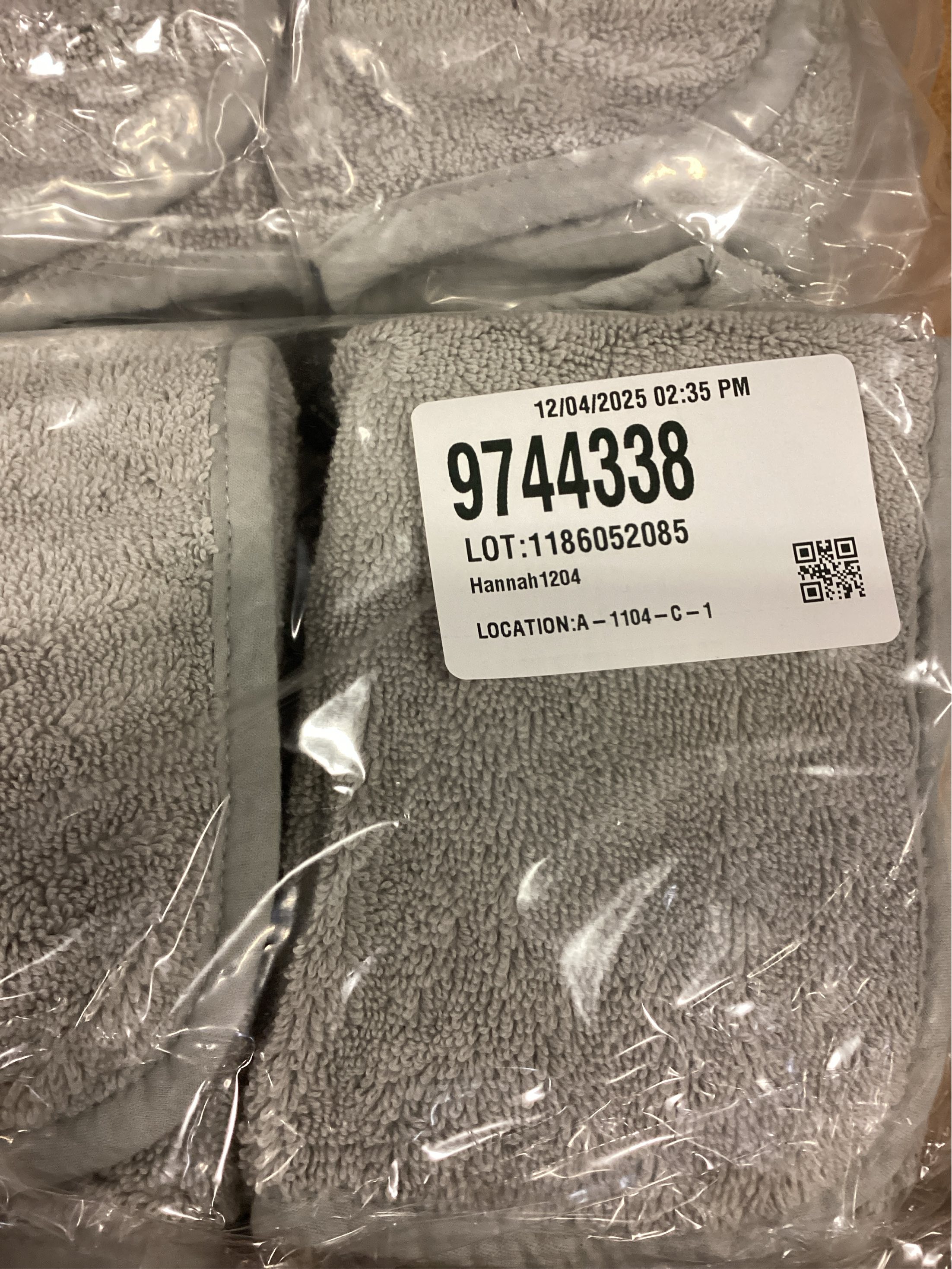 Haven Turkish Cotton Washcloth in Harbor Mist Grey PACK OF 6