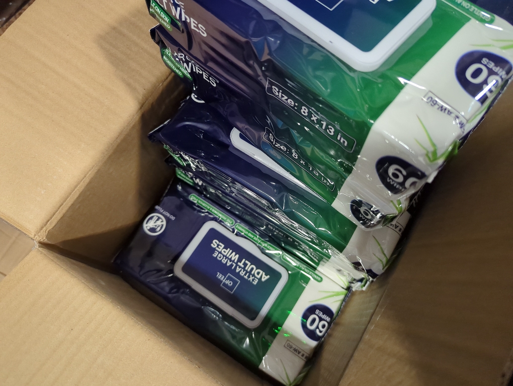 Adult Wipes For Elderly - 8x13 720ct (12 Packs of 60) Huge & Soft Non-Flushable Body Wipes for Adults Bathing No-Rinse - Incontinence Disposable Washcloths, Vitamin E & Aloe Infused Shower Wipes.