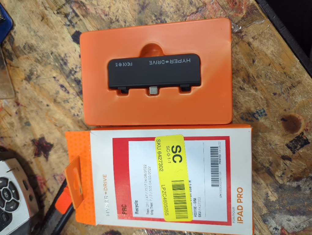 HyperDrive iPad Pro USB C Hub — 4-in-1 USBC Hub w/ 4K30Hz HDMI, USB-C 5Gbps 60W PD, USB-A 5Gbps, 3.5mm Audio Jack — Form-Fitting, Aluminum iPad Docking Station Compatible w/Air & Mini (Space Gray)