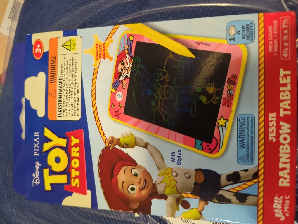 JA-RU Toy Story Rainbow Drawing Tablet Colorful Draw Pad (1 Jessie Tablet) Car Trip Toys Mess-Free Small Kids Write Board | Woody, Buzz Lightyear, & Jessie Travel Entertainment. 7916-1C