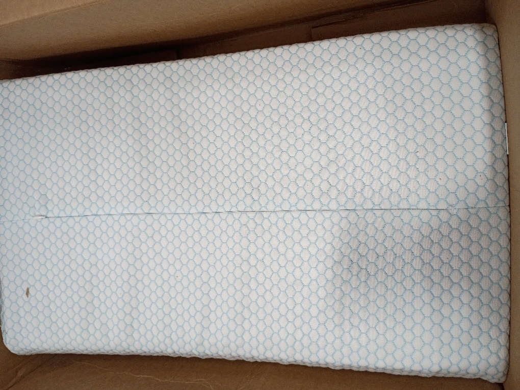 Anvo Memory Foam Pillow, Neck Contour Cervical Orthopedic Bed Pillow for Sleeping Side Back Stomach Sleeper, Ergonomic Design for Neck and Shoulder Pain Relief, Blue White, Soft (See the picture For the color)