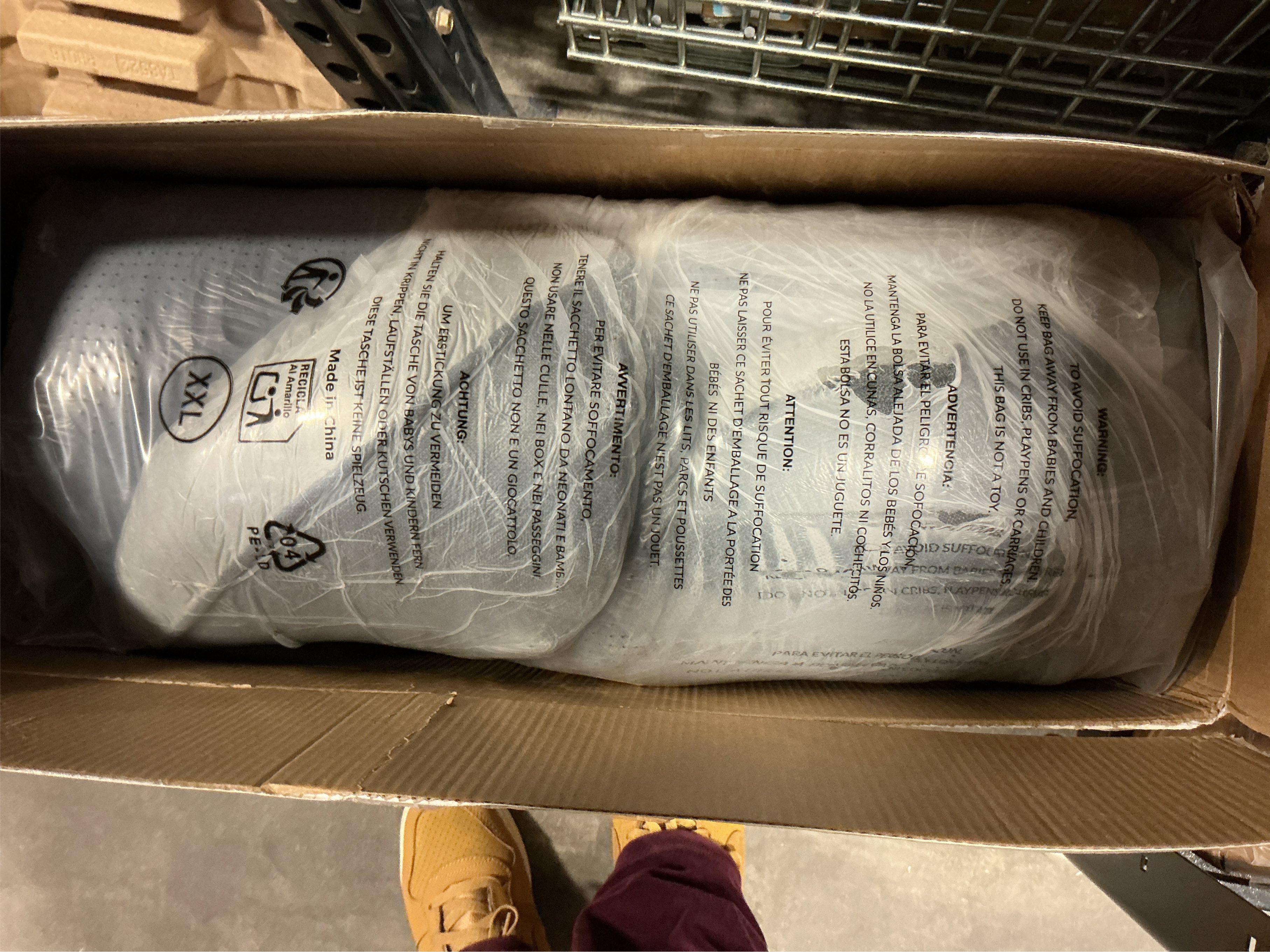 EHEYCIGA Memory Foam XXL Dog Bed for XLarge Sized, Extra Large Orthopedic Dog Sofa with Sides and Waterproof Liner, Washable Bolster Pet Couch with Removable Cover, 52x41x8 Inch, Grey