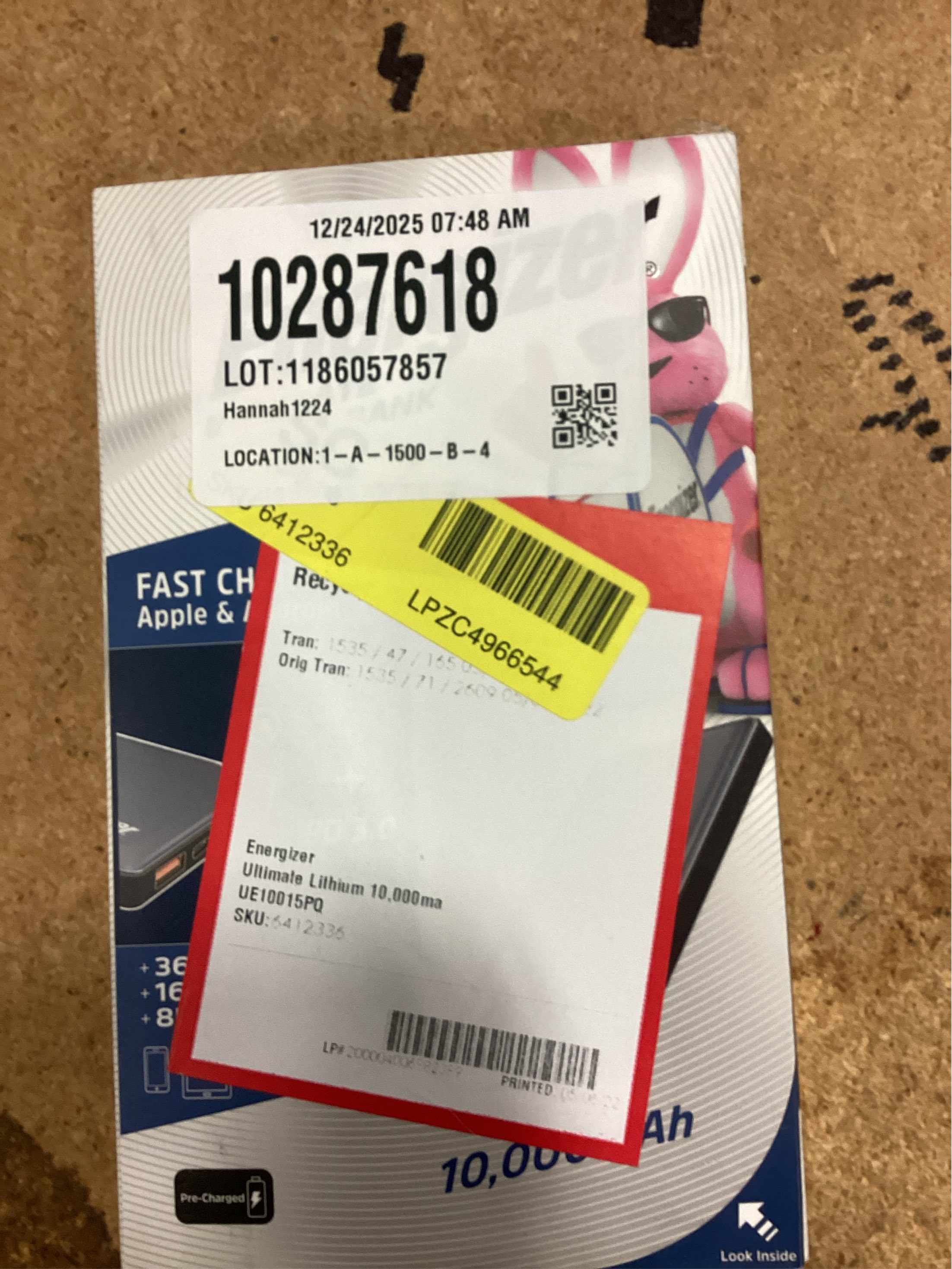 Energizer - UE10015PQ Ultimate Lithium 10,000mAh 18W Fast Charge Portable Charger/Power Bank QC 3.0 & PD 3.0 for Apple, Android & USB Devices - Gray