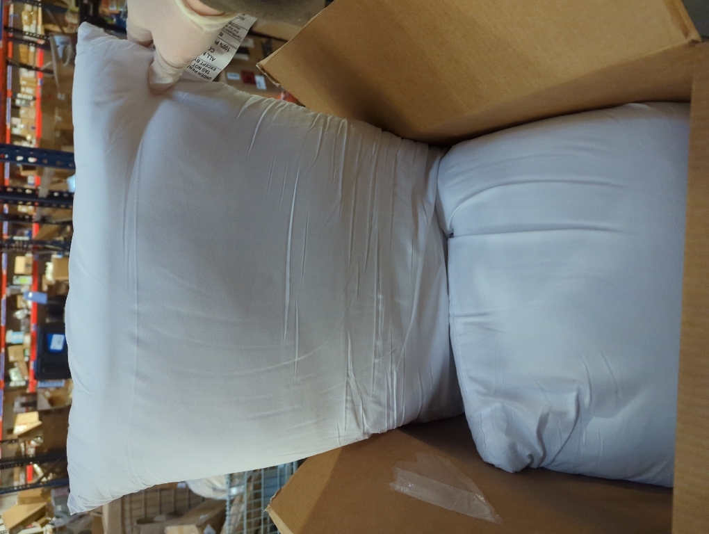 Throw Pillow Inserts, 20x20 Inch Decorative for Sofa, Bed and Chair, Cotton Cover, Set of 2, White